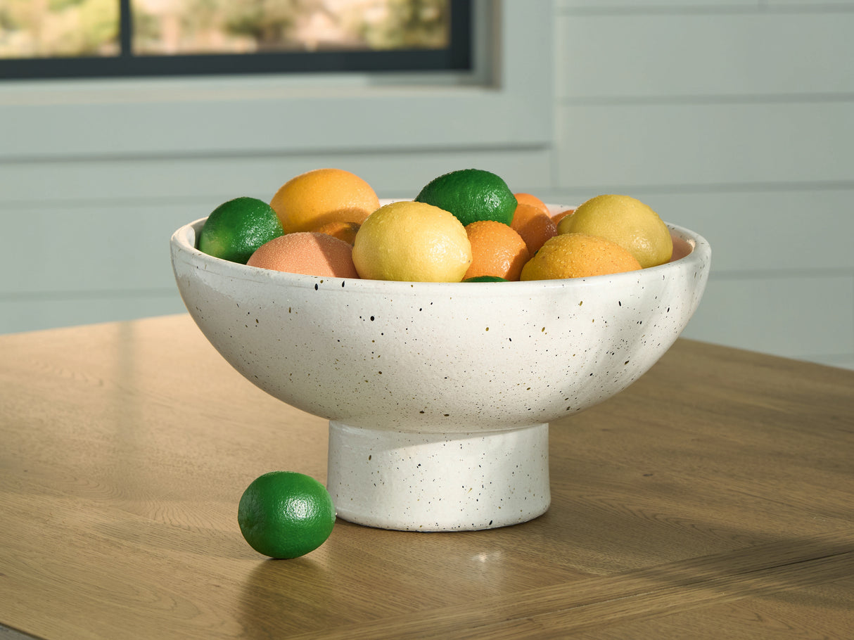 Furniture City - MS - Ashley Furniture - Dallinworth Bowl - Bowl / White/Black - A2000833