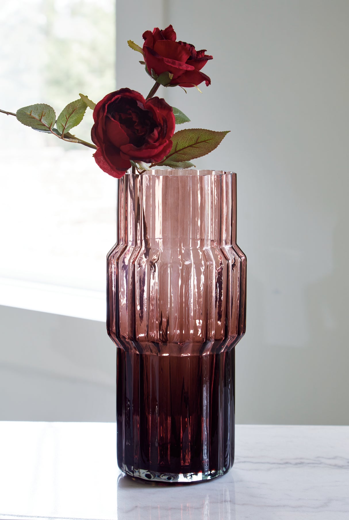 Furniture City - MS - Ashley Furniture - Dorlow Vase - Vase (2/CS) / Mauve - A2900025