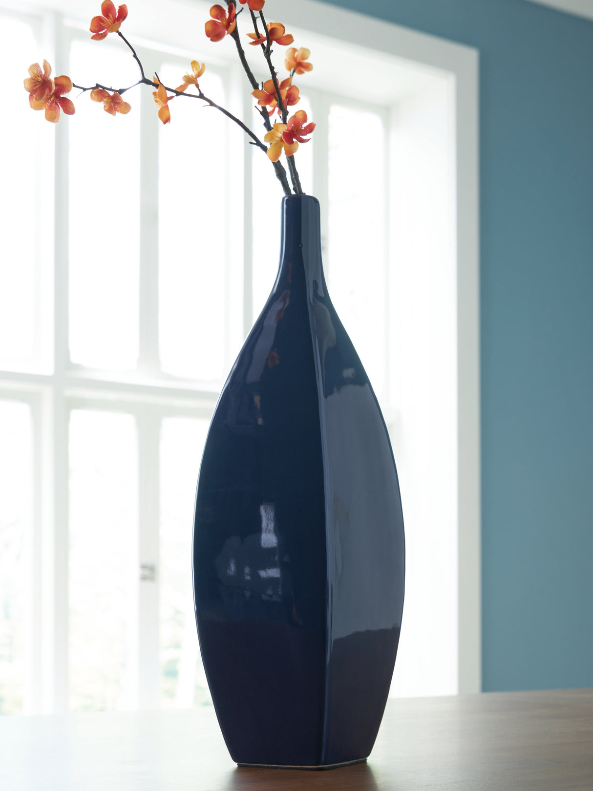 Furniture City - MS - Ashley Furniture - Abtinson Vase - Vase / Navy - A2900033