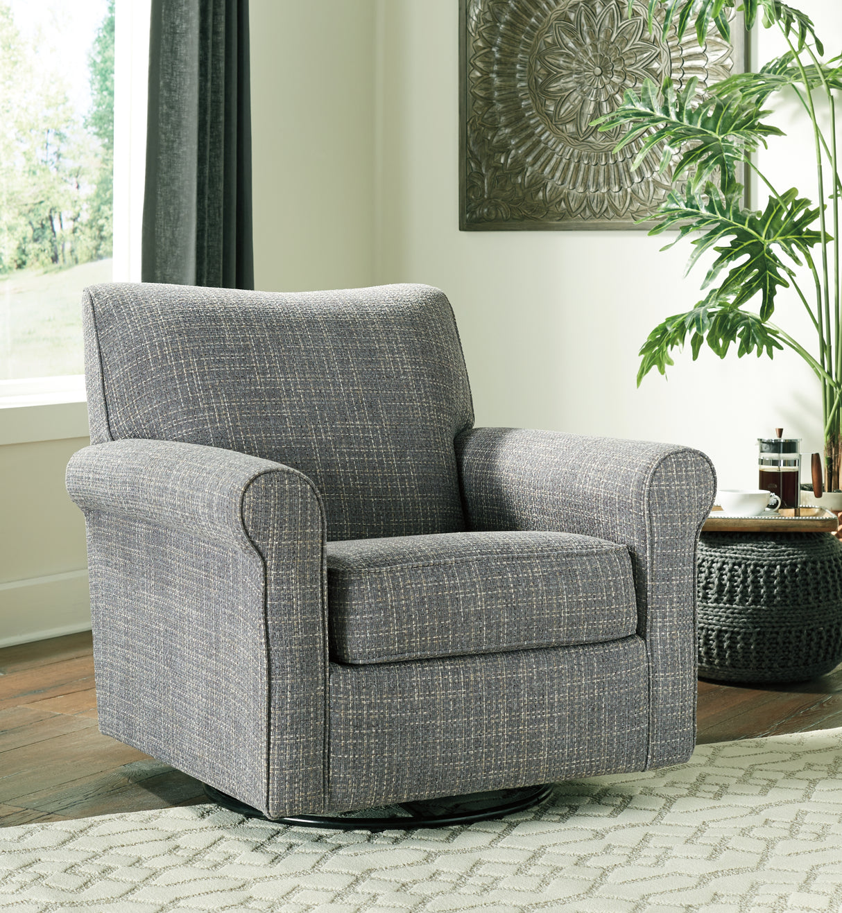 Furniture City - MS - Ashley Furniture - Renley Accent Chair - Swivel Glider Accent Chair / Ash - A3000002