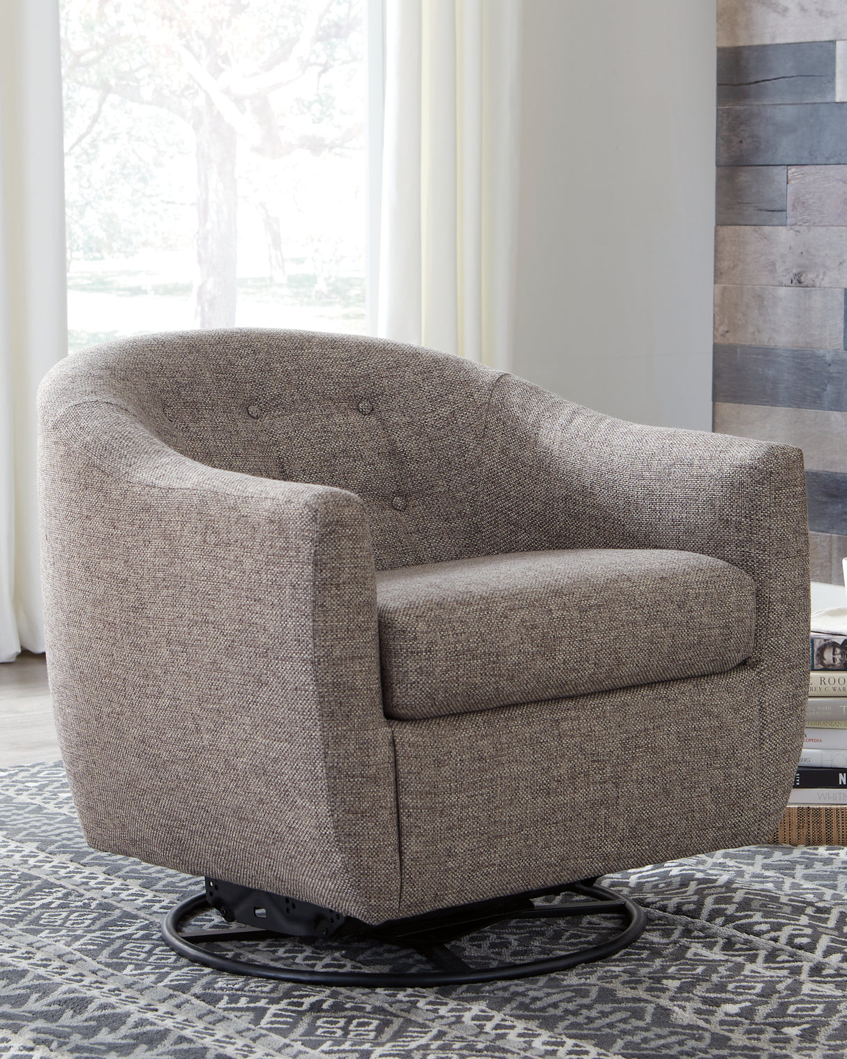 Furniture City - MS - Ashley Furniture - Upshur Accent Chair - Swivel Glider Accent Chair / Taupe - A3000003