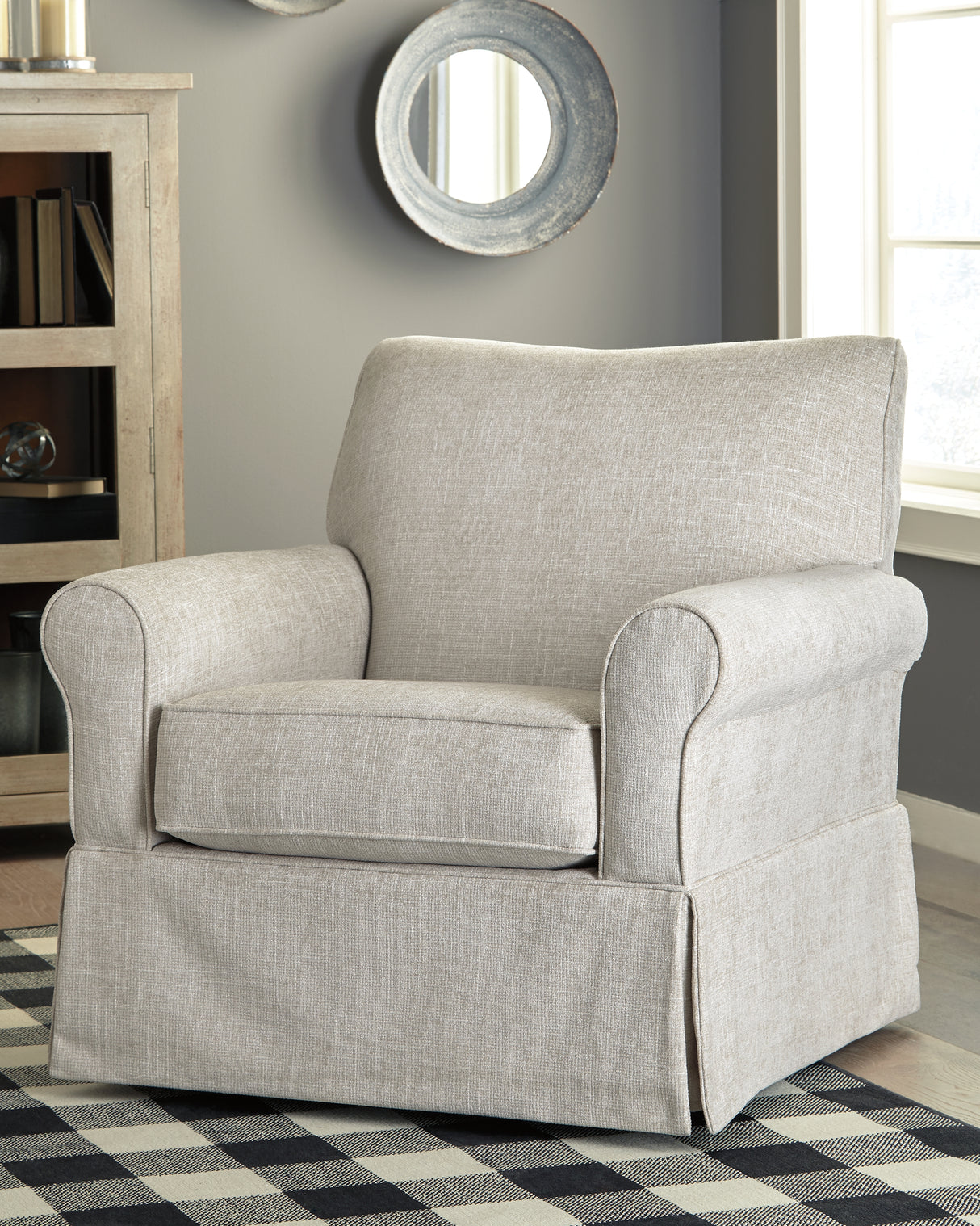Furniture City - MS - Ashley Furniture - Searcy Accent Chair - Swivel Glider Accent Chair / Quartz - A3000006