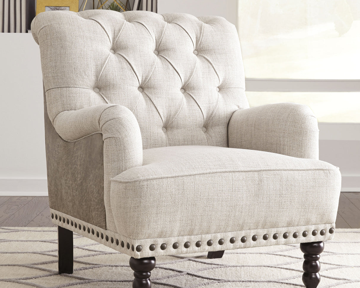Furniture City - MS - Ashley Furniture - Tartonelle Accent Chair - Accent Chair / Ivory/Taupe - A3000053