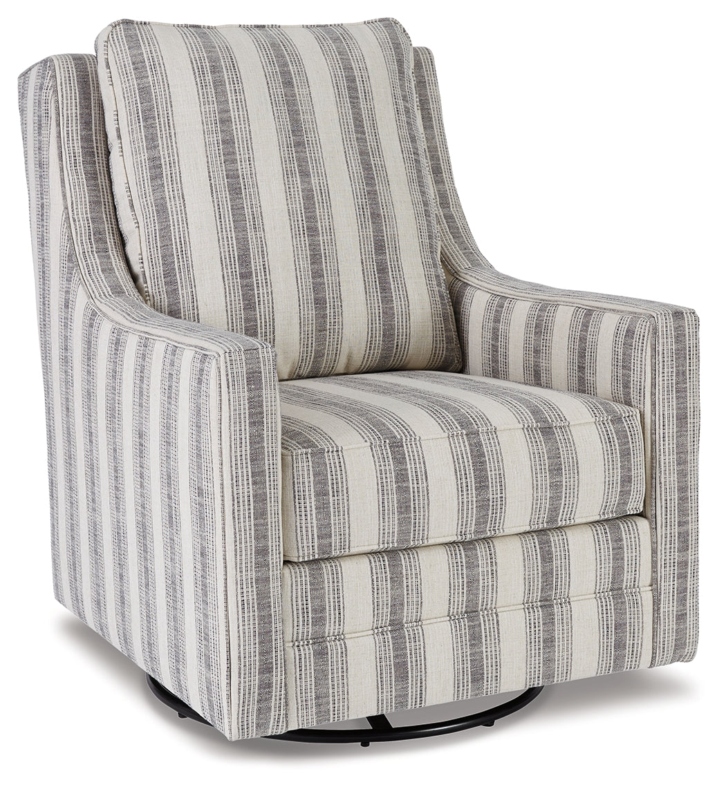 Furniture City - MS - Ashley Furniture - Kambria Swivel Glider Accent Chair - Swivel Glider Accent Chair / Fog - A3000265