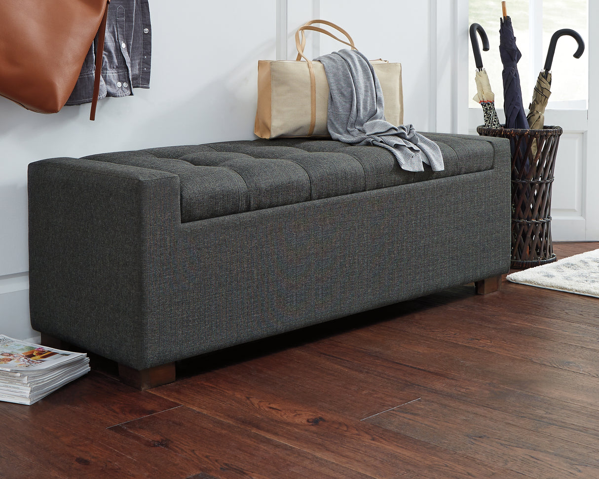 Furniture City - MS - Ashley Furniture - Cortwell Storage Bench - Storage Bench / Gray / 54"W x 18"D x 18"H - A3000224