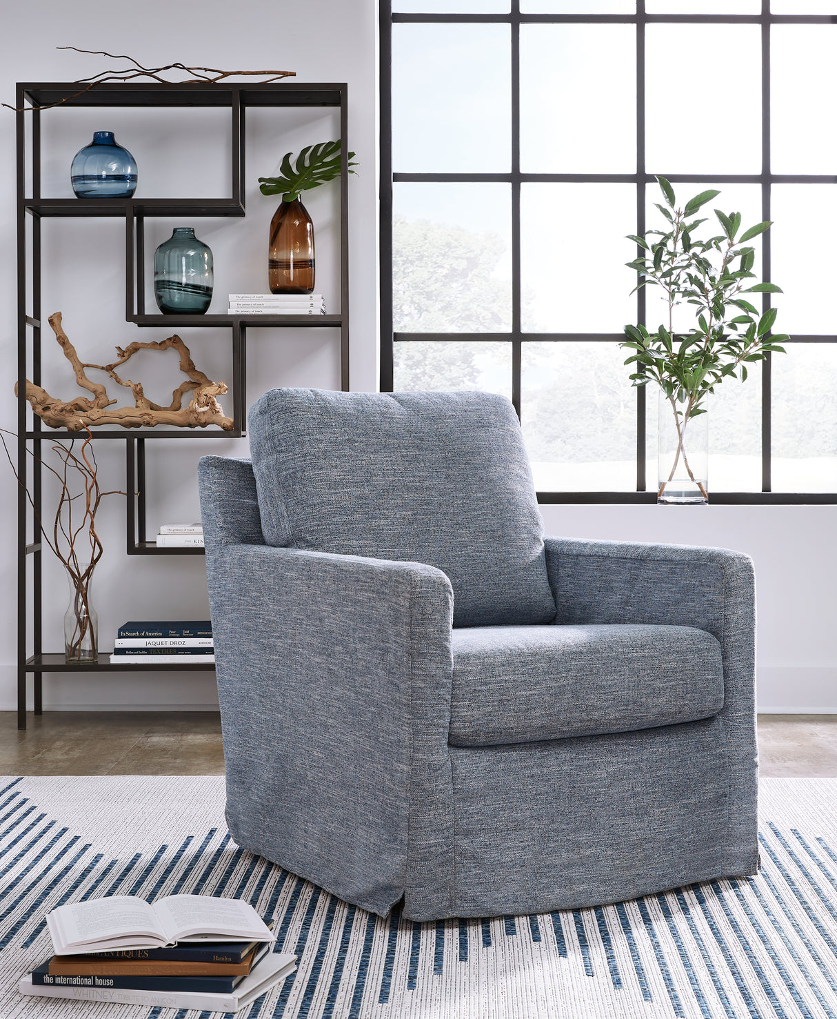 Furniture City - MS - Ashley Furniture - Nenana Next-Gen Nuvella Swivel Glider Accent Chair - Swivel Glider Accent Chair / Stone - A3000644