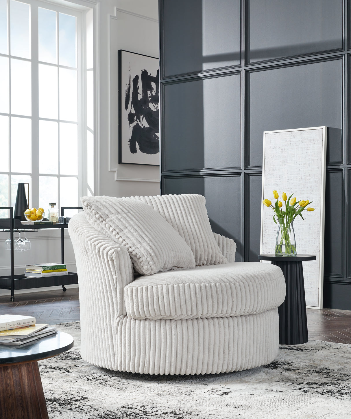 Furniture City - MS - Ashley Furniture - Gramwell Swivel Accent Chair - Swivel Accent Chair / Alloy - A3000724