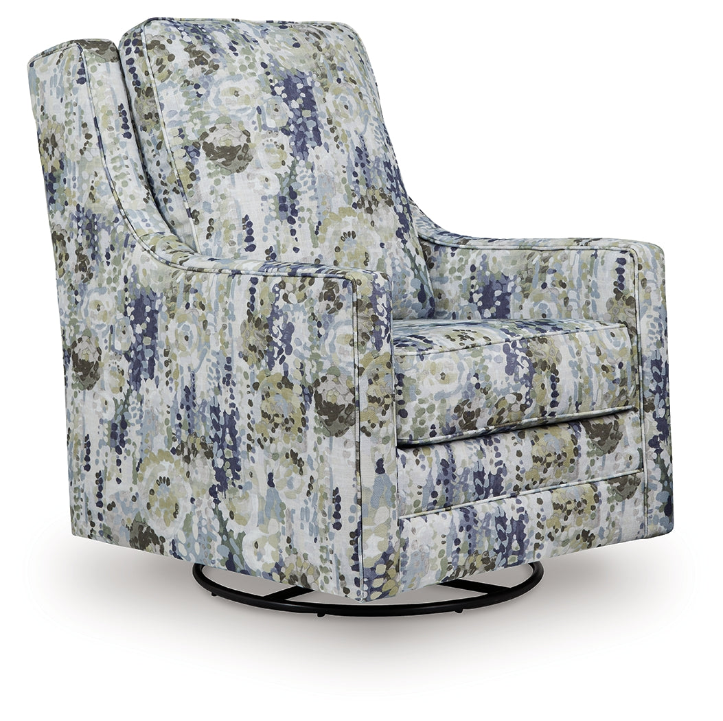 Furniture City - MS - Ashley Furniture - Dustinford Swivel Glider Accent Chair - Swivel Glider Accent Chair / Multi - A3000732