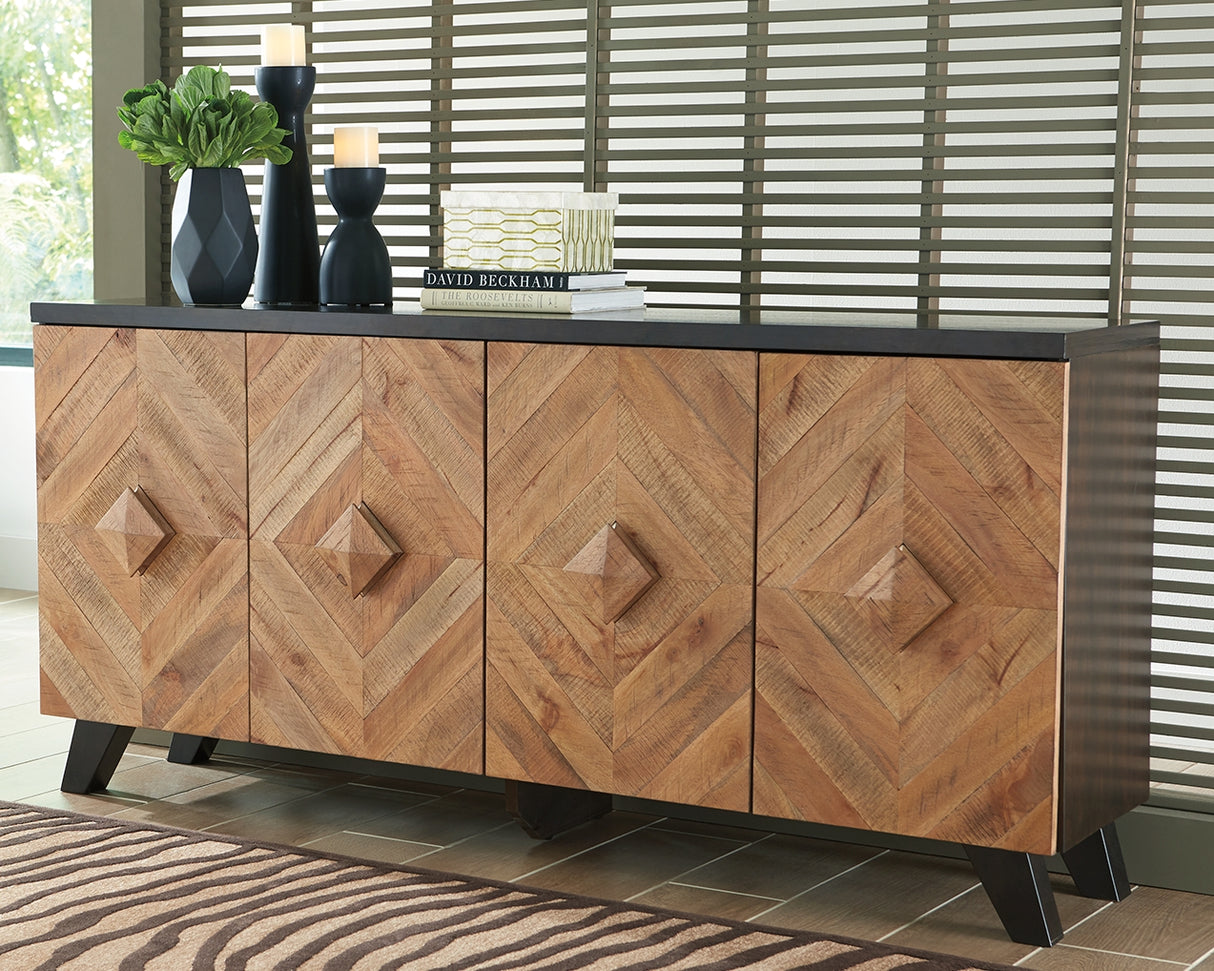 Furniture City - MS - Ashley Furniture - Robin Ridge Accent Cabinet - Accent Cabinet / Two-tone Brown - A4000031
