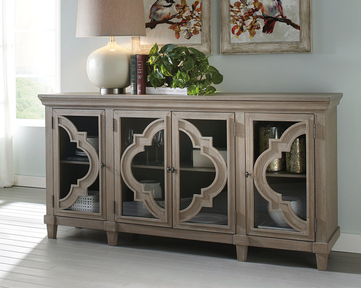 Furniture City - MS - Ashley Furniture - Fossil Ridge Accent Cabinet - Accent Cabinet / Gray - A4000037
