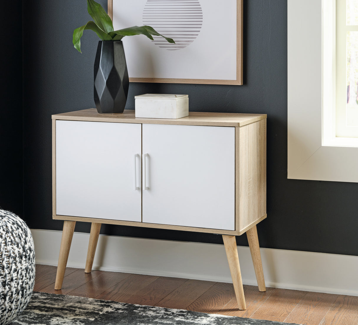 Furniture City - MS - Ashley Furniture - Orinfield Accent Cabinet - Accent Cabinet / Natural/White - A4000396