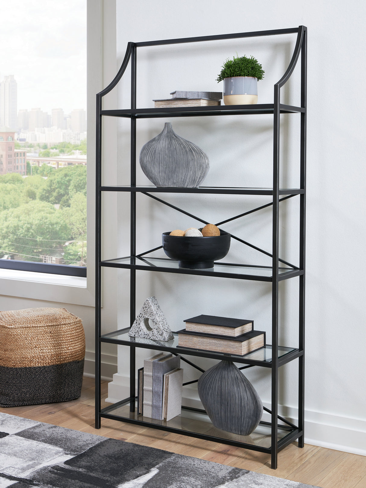 Furniture City - MS - Ashley Furniture - Dakerwell Bookcase - Bookcase / Antique Black - A4000557