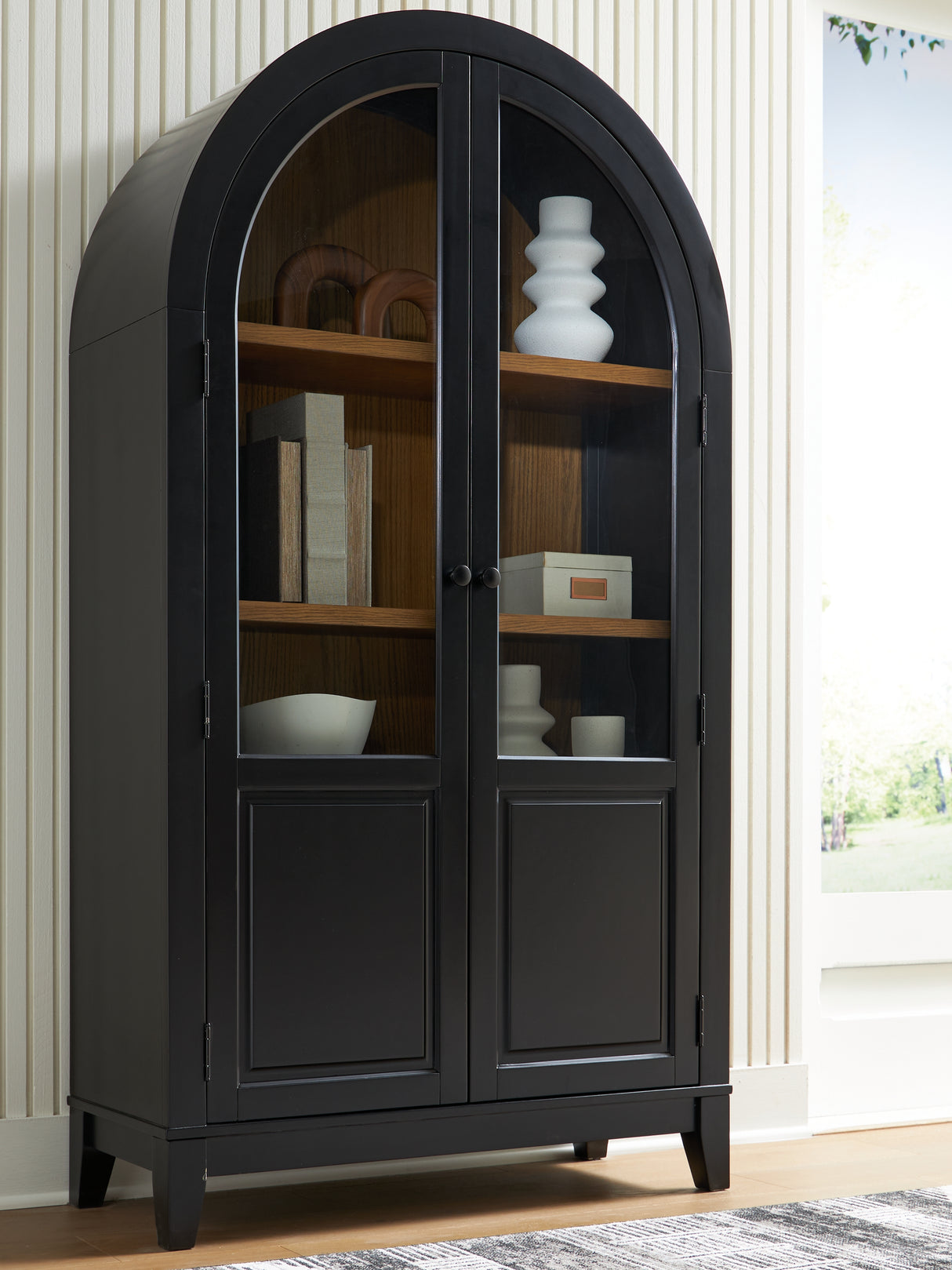 Furniture City - MS - Ashley Furniture - Dagandale Accent Cabinet - Accent Cabinet / Black/Natural - A4000599
