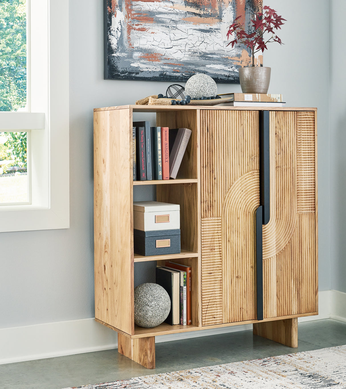 Furniture City - MS - Ashley Furniture - Kierwell Accent Cabinet - Accent Cabinet / Natural - A4000653