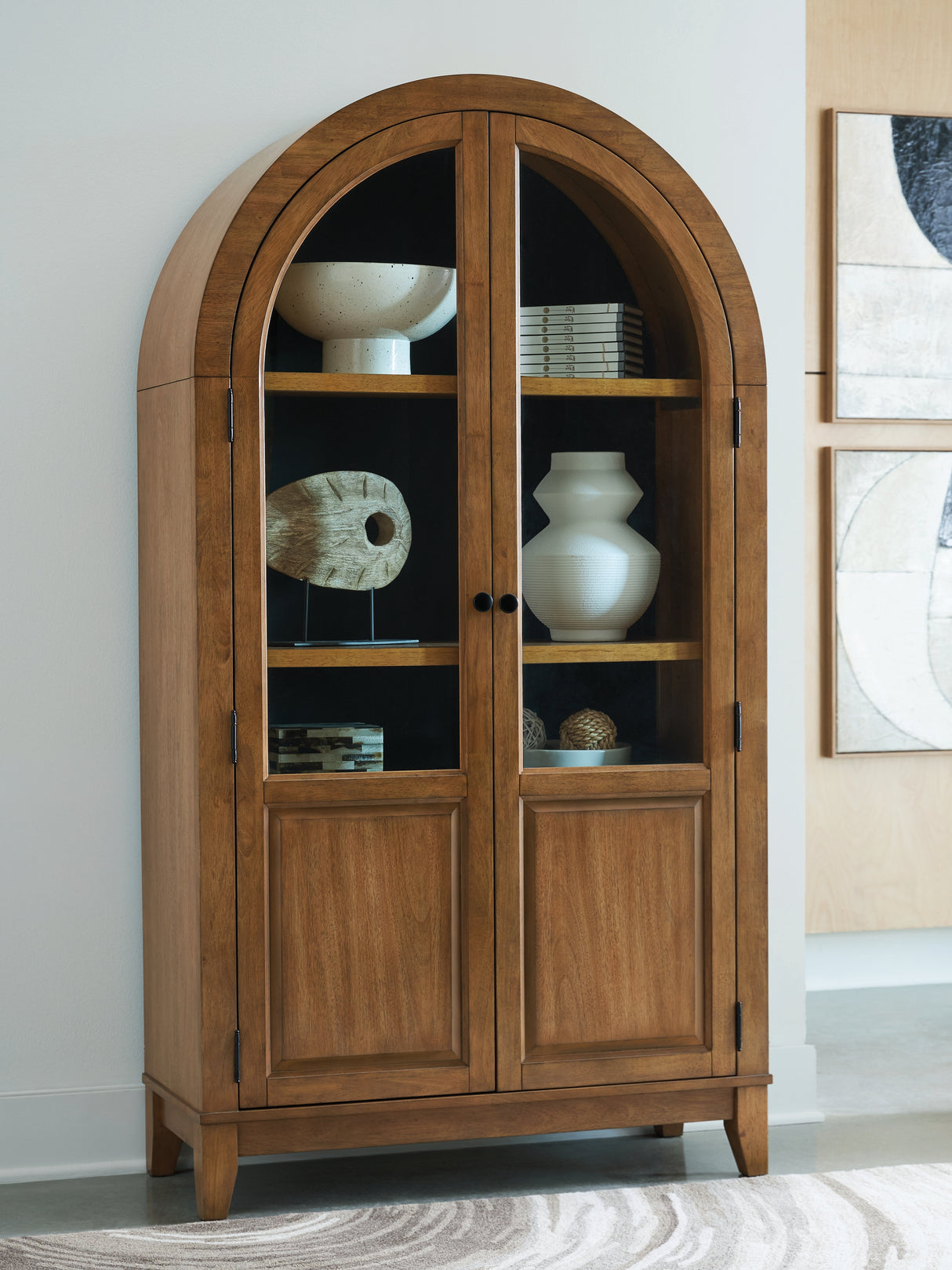 Furniture City - MS - Ashley Furniture - Dagandale Accent Cabinet - Accent Cabinet / Natural/Black - A4000705