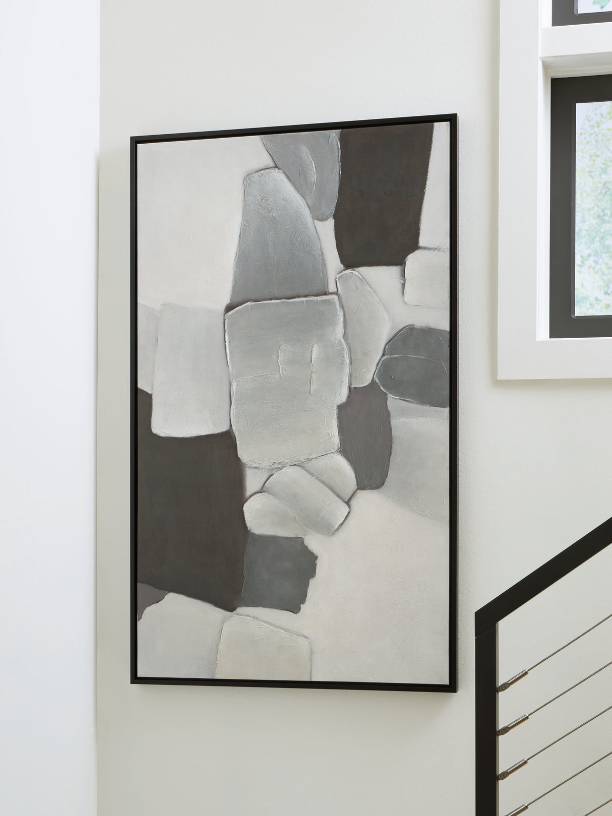 Furniture City - MS - Ashley Furniture - Adilson Wall Decor - Wall Art / White/Gray/Black - A8000463