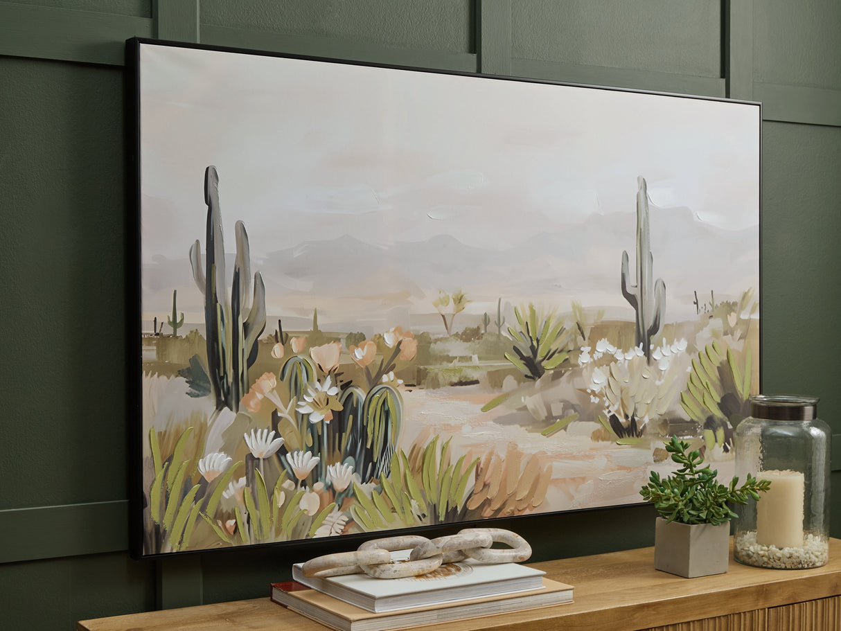 Furniture City - MS - Ashley Furniture - Sidworth Wall Decor - Wall Art / Green/Beige/Gray - A8000480