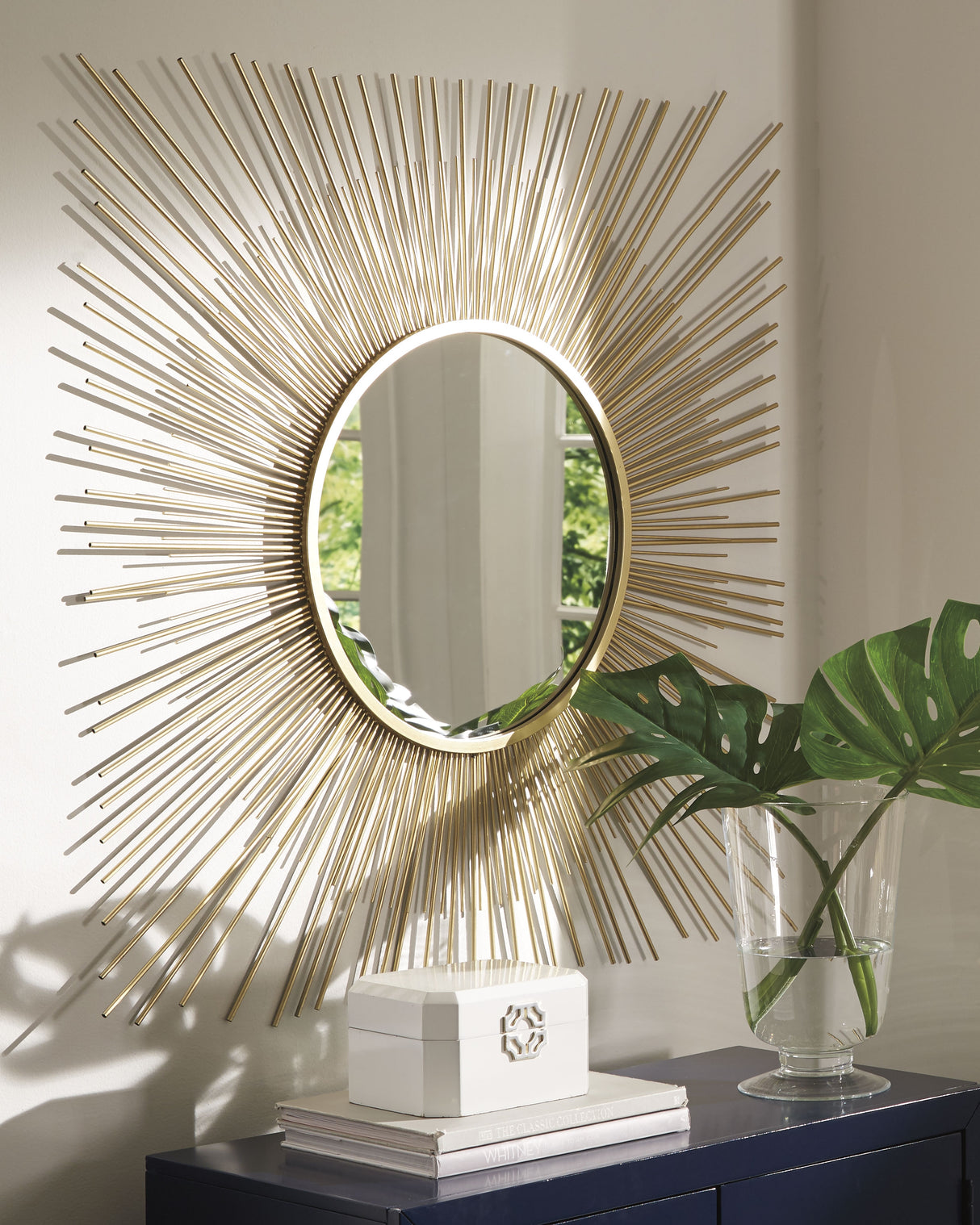Furniture City - MS - Ashley Furniture - Elspeth Mirror - Accent Mirror / Gold Finish - A8010124