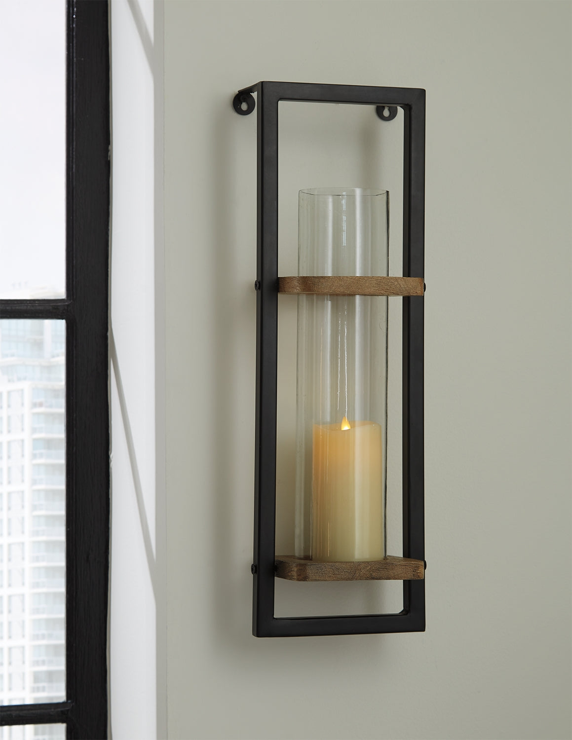Furniture City - MS - Ashley Furniture - Colburn Wall Decor - Wall Sconce / Natural/Black - A8010171