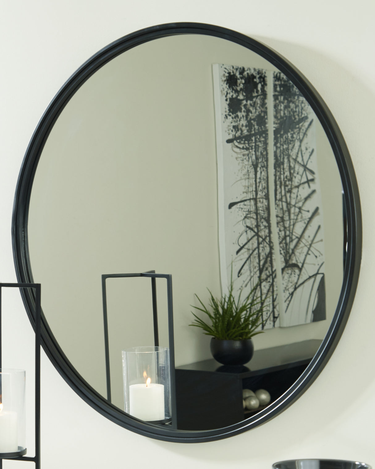 Furniture City - MS - Ashley Furniture - Brocky Mirror - Accent Mirror / White - A8010293