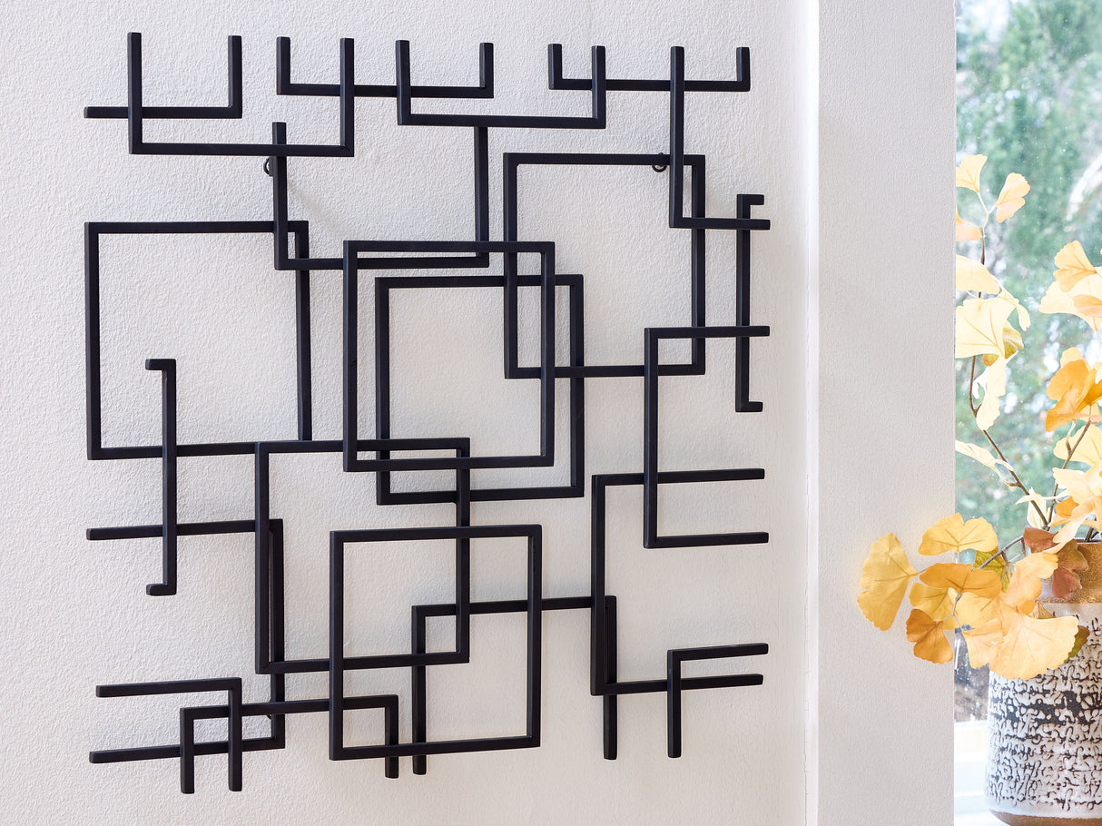 Furniture City - MS - Ashley Furniture - Aadanton Wall Decor - Wall Decor / Black - A8010400
