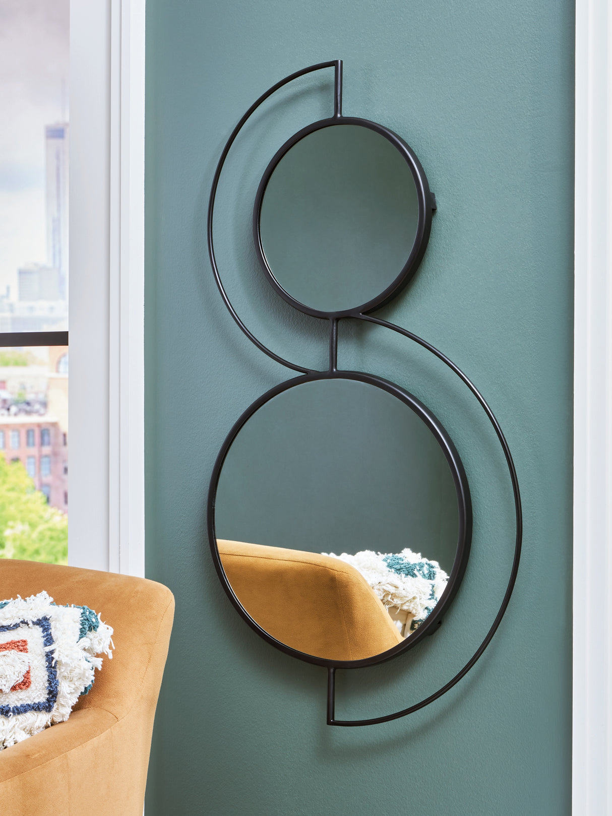 Furniture City - MS - Ashley Furniture - Shayham Mirror - Accent Mirror / Black - A8010402