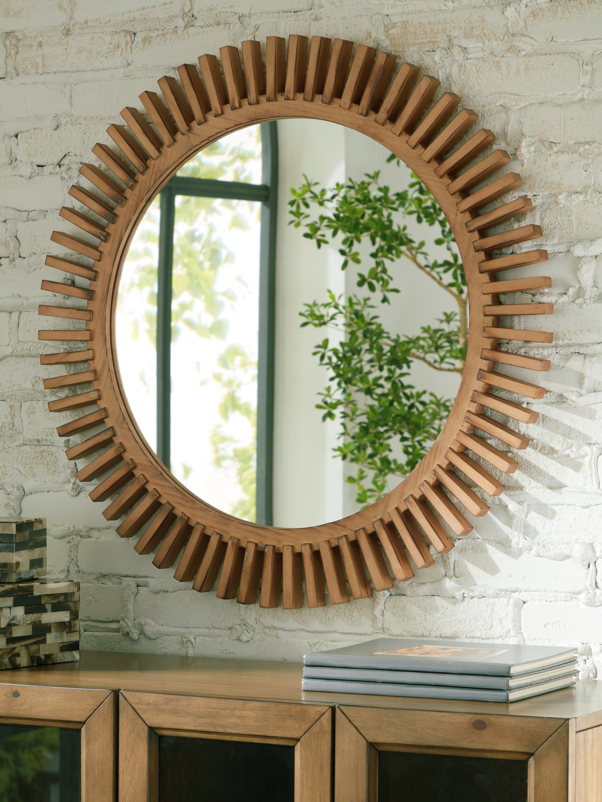 Furniture City - MS - Ashley Furniture - Tedwell Mirror - Accent Mirror / Brown - A8010410