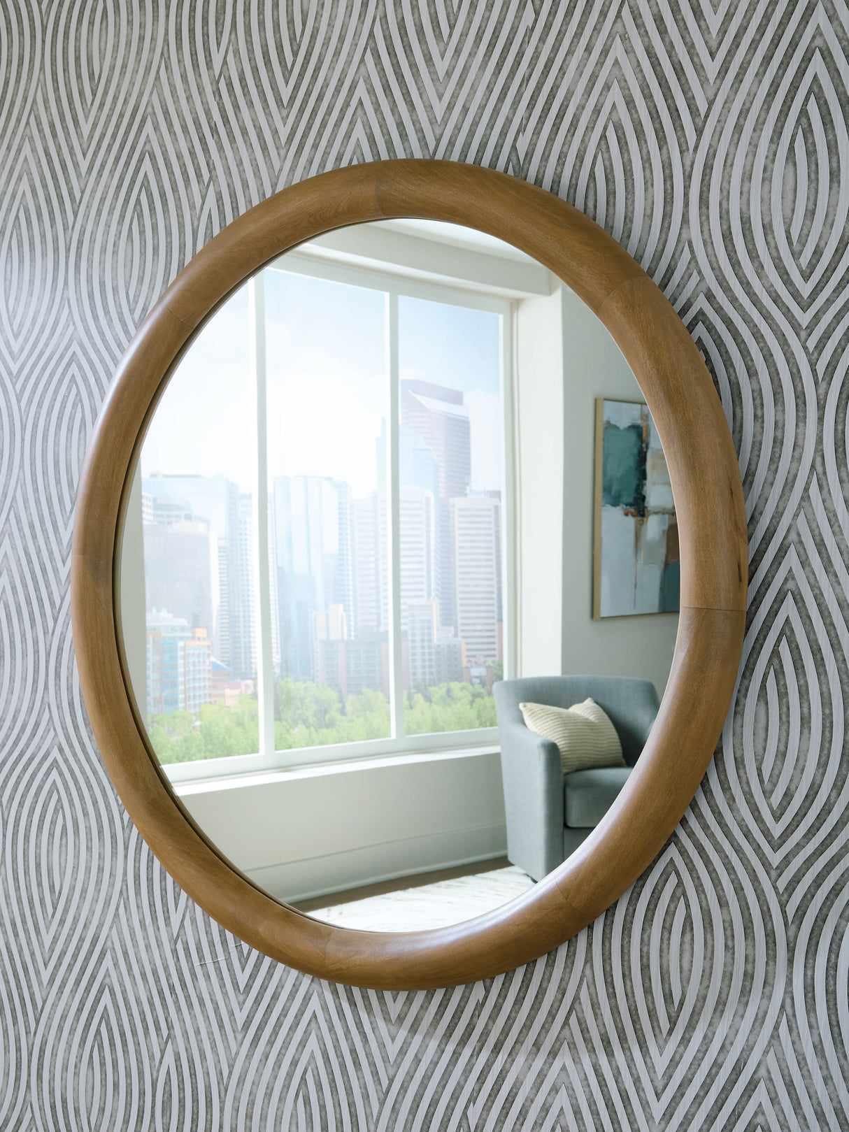 Furniture City - MS - Ashley Furniture - Yadiel Mirror - Accent Mirror / Brown - A8010426