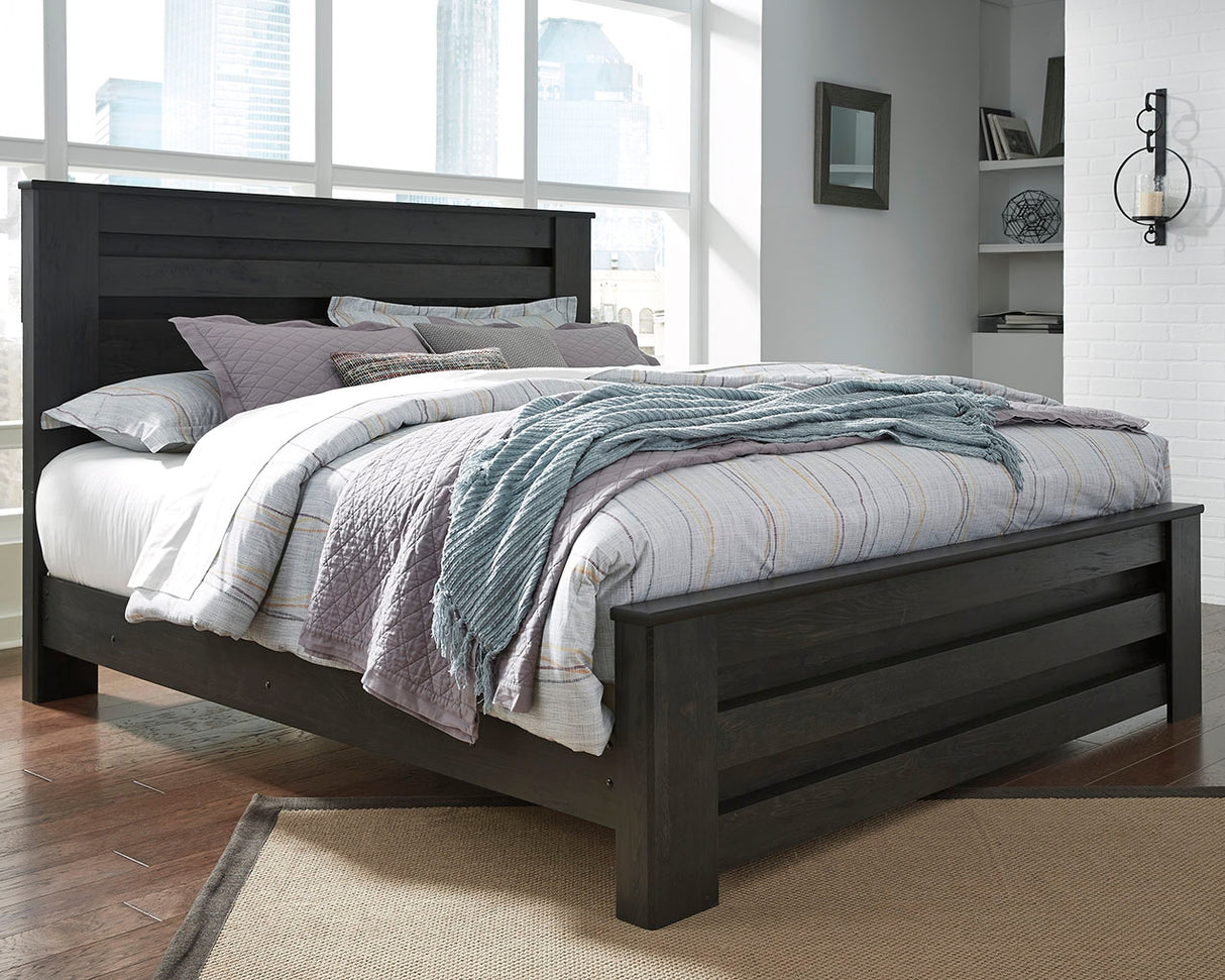 Furniture City - MS - Ashley Furniture - Brinxton Bedroom - King Panel Bed / Charcoal - B249B4