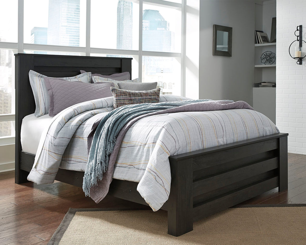 Furniture City - MS - Ashley Furniture - Brinxton Bedroom - Queen Panel Bed / Charcoal - B249B2