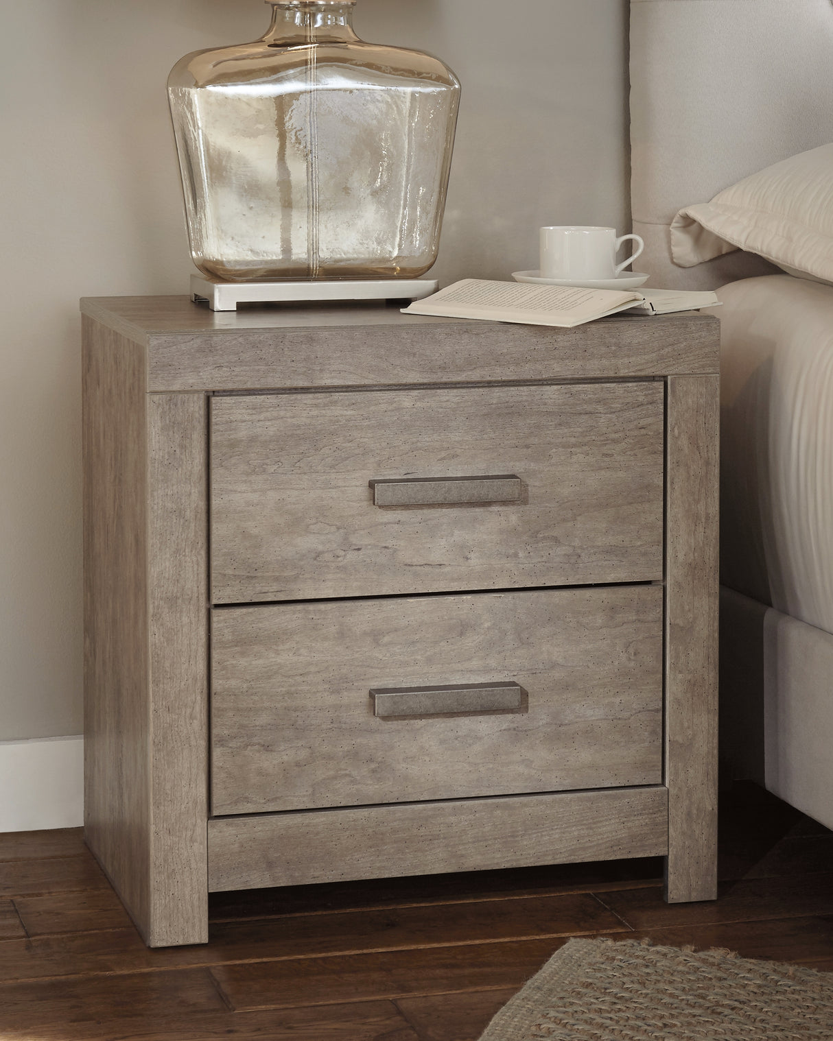 Furniture City - MS - Ashley Furniture - Culverbach Bedroom - Two Drawer Night Stand / Gray - B070-92