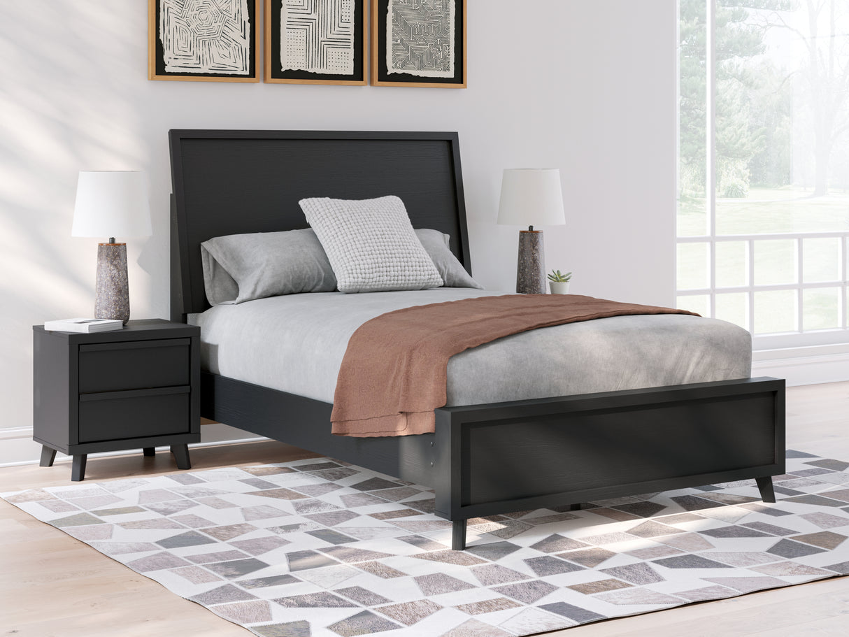 Furniture City - MS - Ashley Furniture - Danziar Bedroom - Full Slat Panel Bed / Black - B1013B19