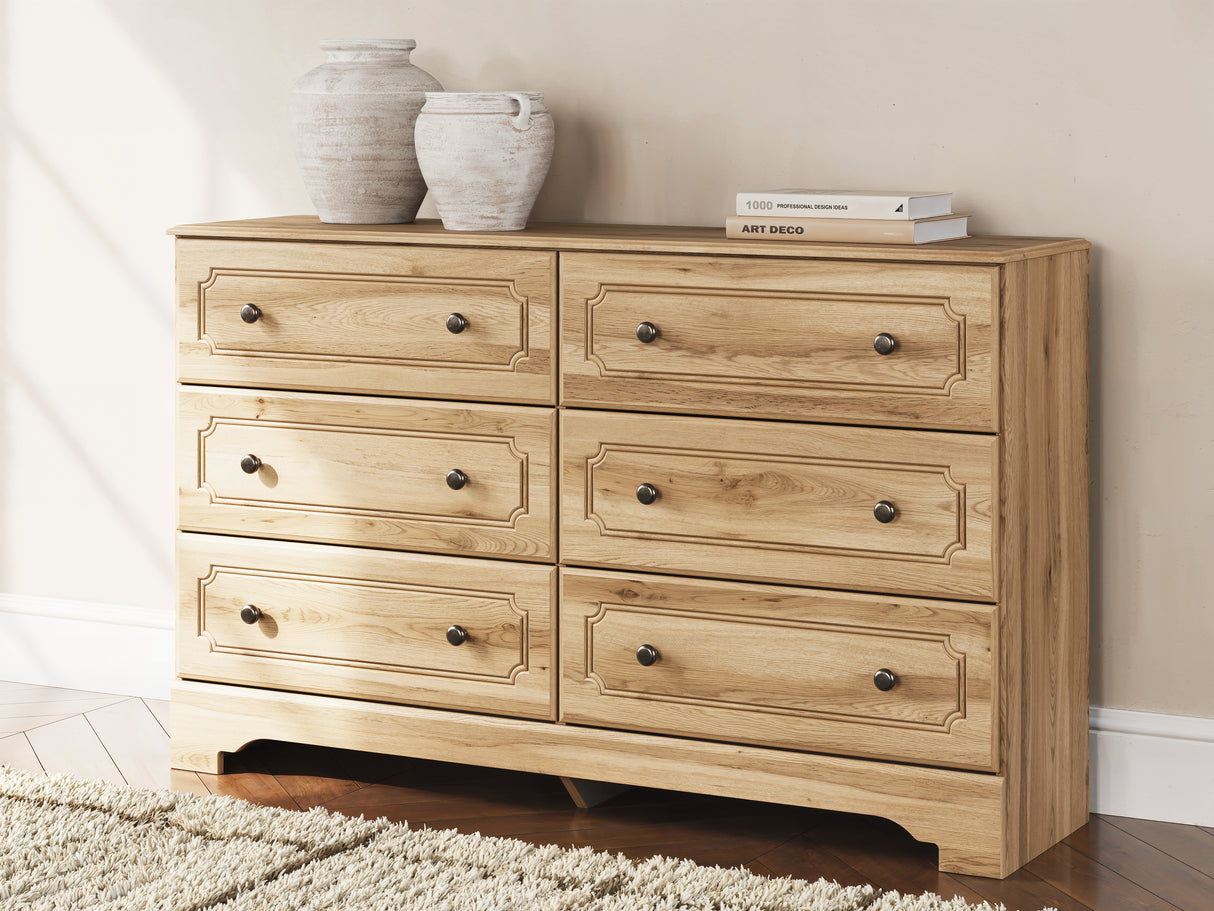 Furniture City - MS - Ashley Furniture - Aleaport Bedroom - Six Drawer Dresser / Warm Brown - PCB1075-31