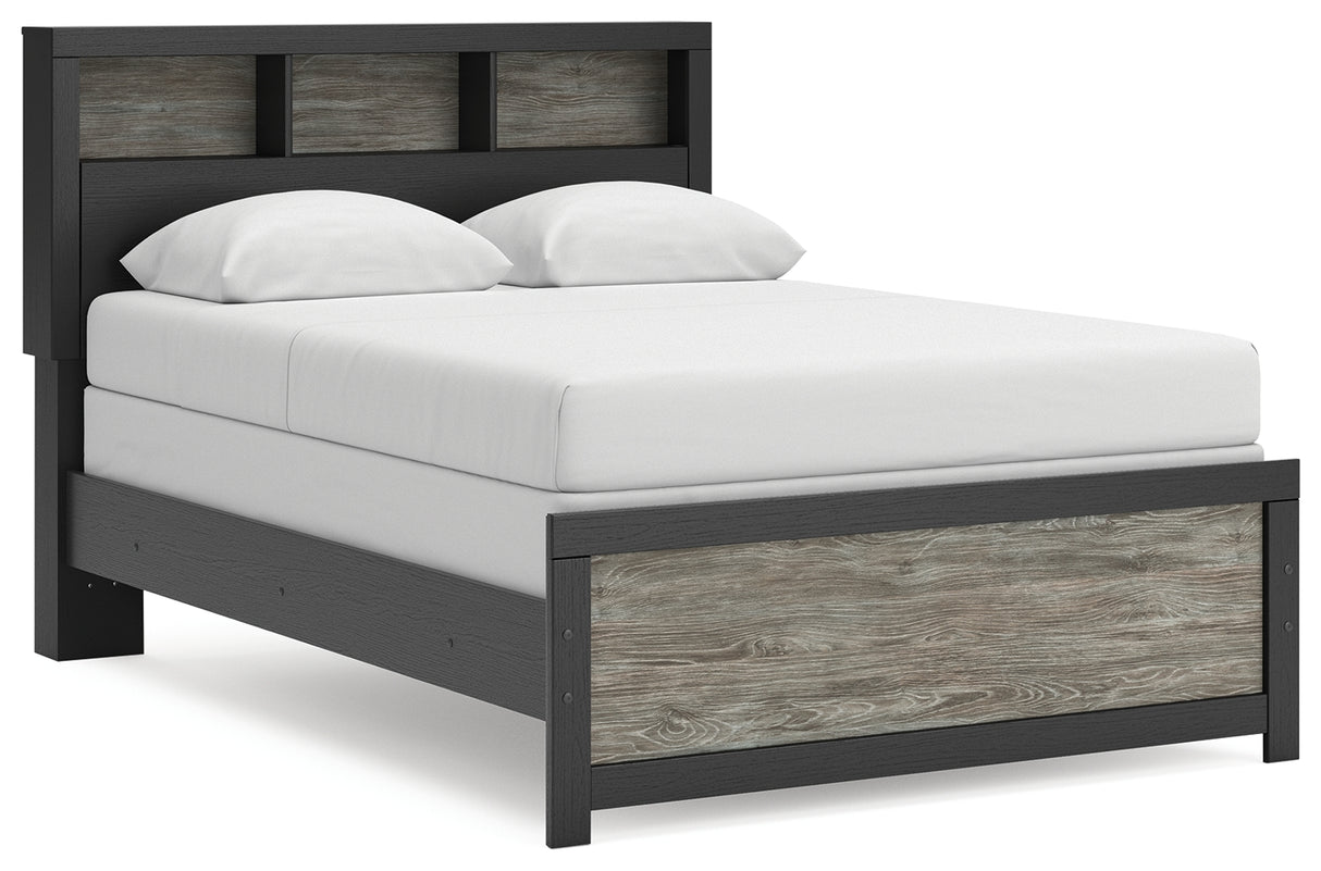 Furniture City - MS - Ashley Furniture - Broachmyn Bedroom - Full Bookcase Bed / Black/Gray - PCB1118B13