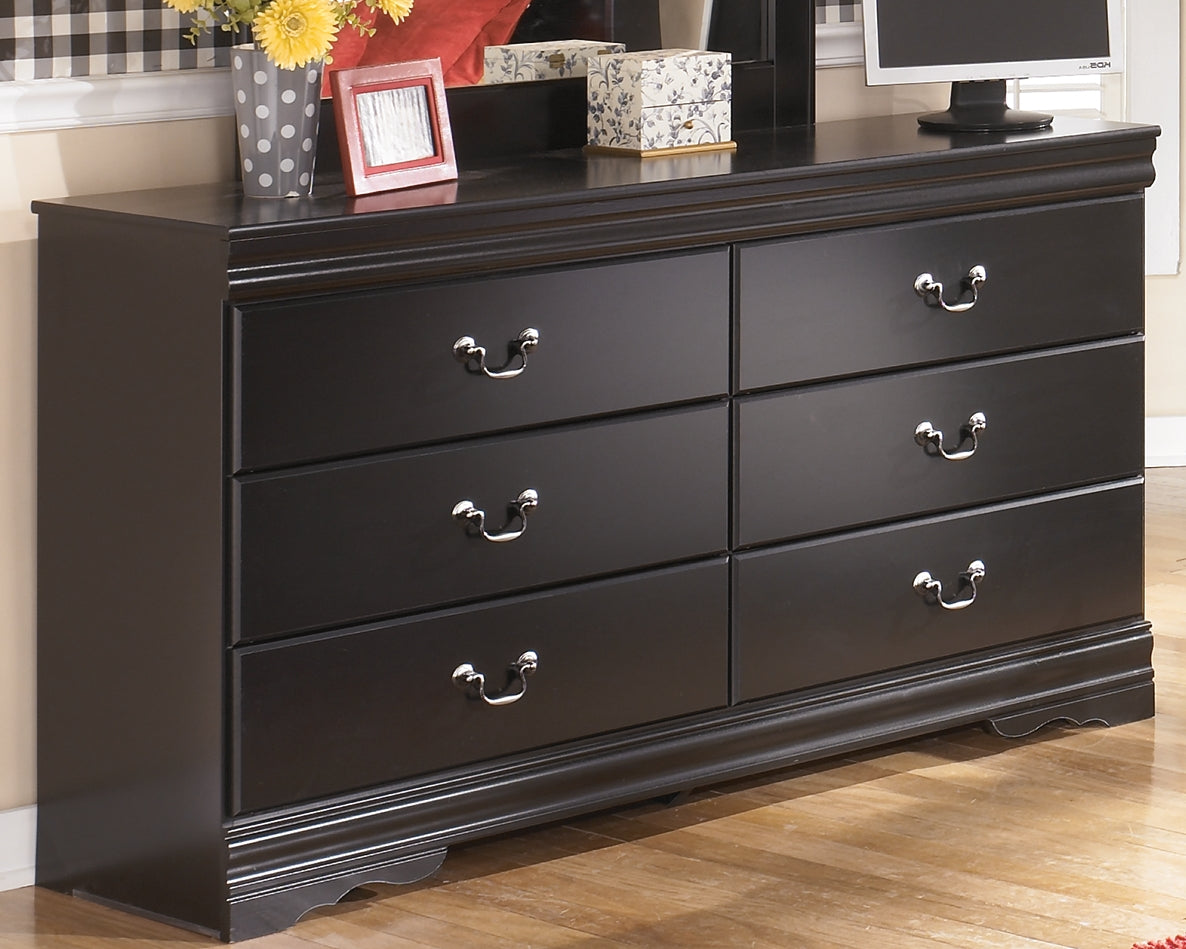 Furniture City - MS - Ashley Furniture - Huey Vineyard Bedroom - Full Sleigh Bed / Black - B128B9