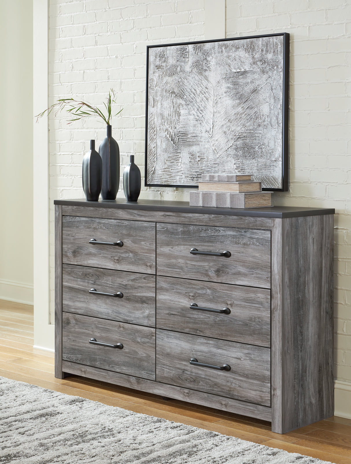 Furniture City - MS - Ashley Furniture - Bronyan Bedroom - Six Drawer Dresser / Dark Gray - B1290-31