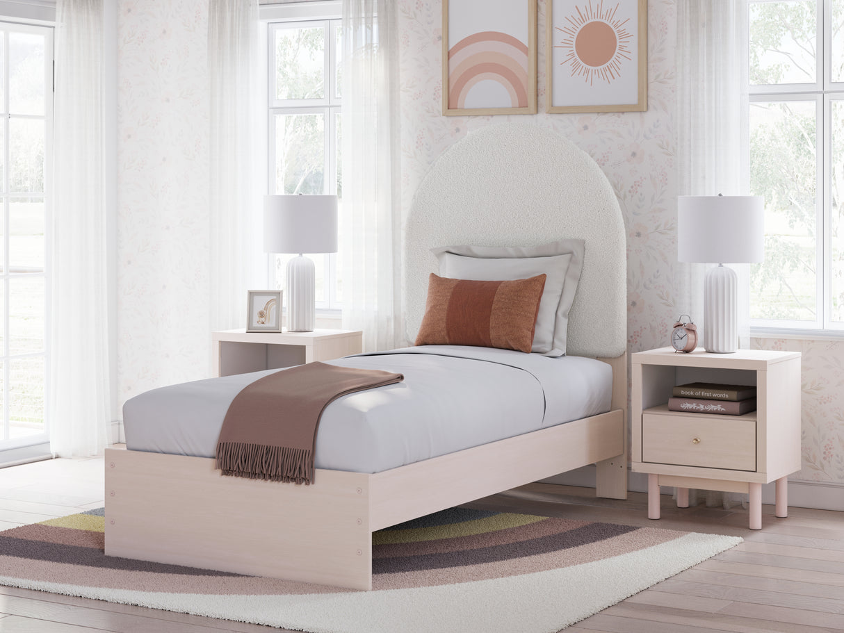Furniture City - MS - Ashley Furniture - Wistenpine Bedroom - Twin Upholstered Panel Bed / Blush - B1323B8