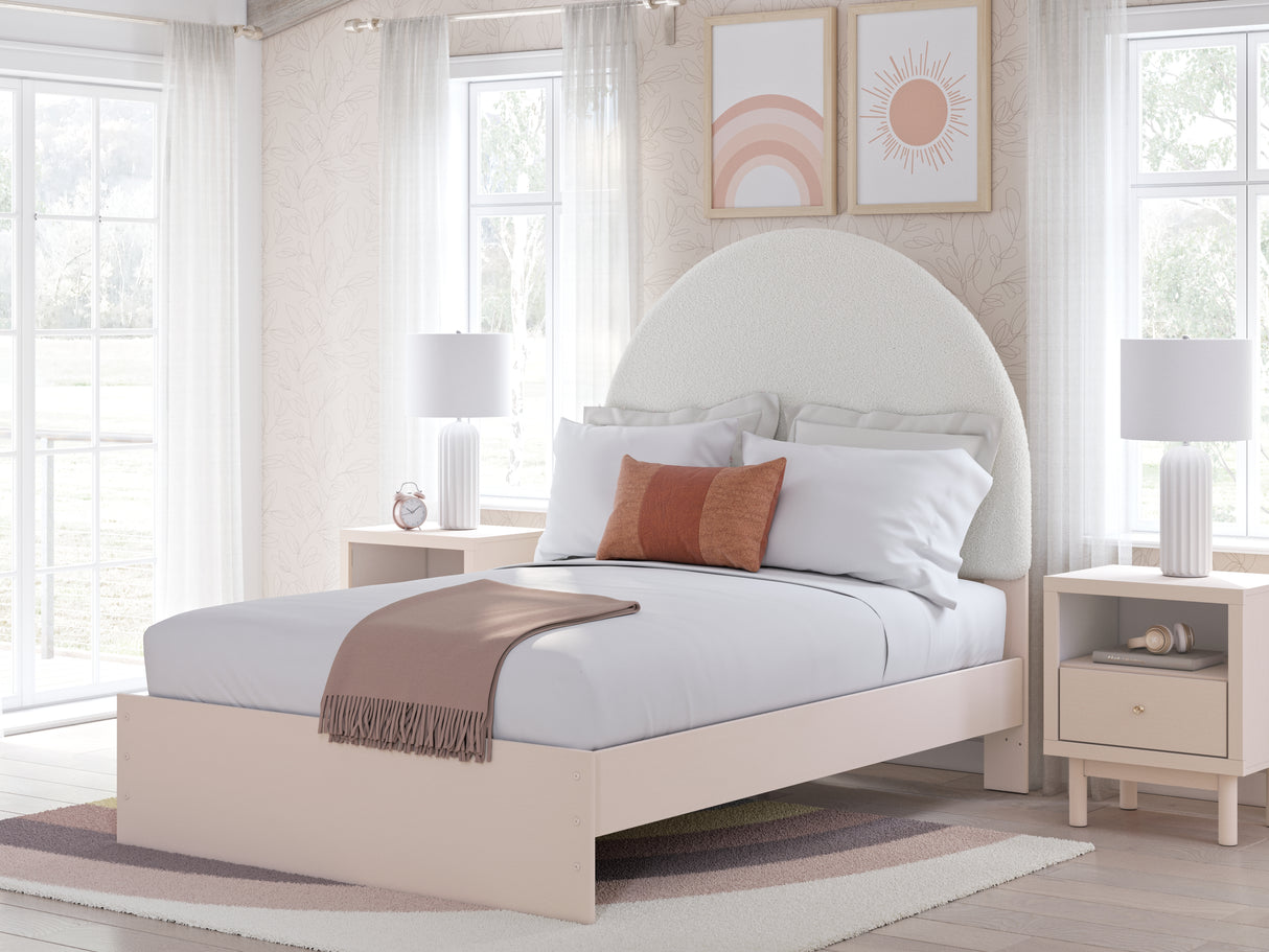 Furniture City - MS - Ashley Furniture - Wistenpine Bedroom - Twin Upholstered Panel Bed with Storage / Blush - B1323B12