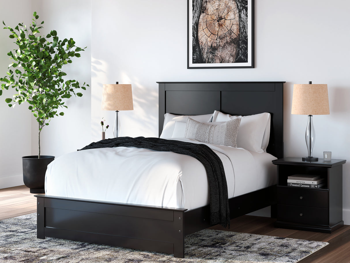 Furniture City - MS - Ashley Furniture - Maribel Bedroom - Full Panel Bed / Black - B138B52