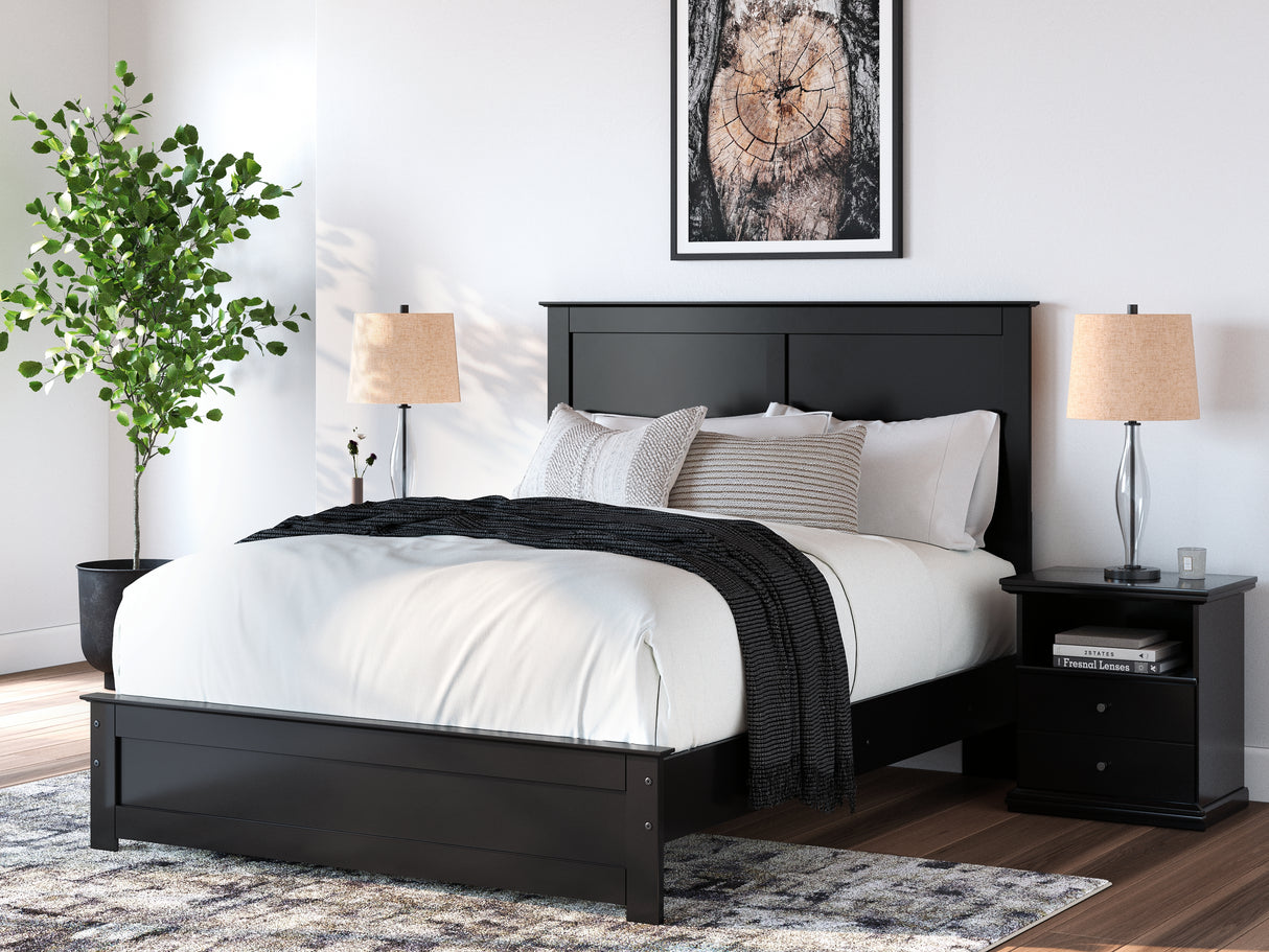 Furniture City - MS - Ashley Furniture - Maribel Bedroom - Queen Panel Bed / Black - B138B53