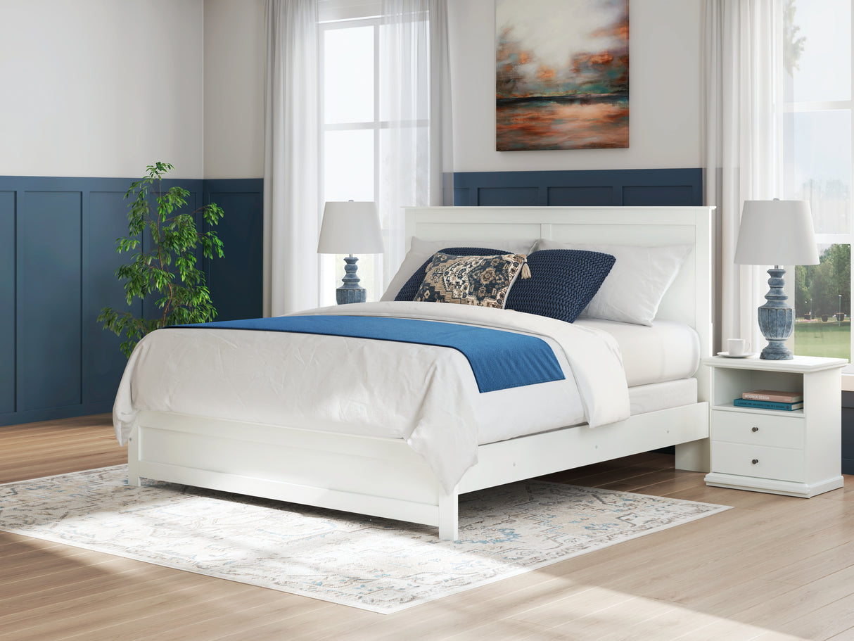 Furniture City - MS - Ashley Furniture - Bostwick Shoals Bedroom - King Panel Bed / White - B139B47
