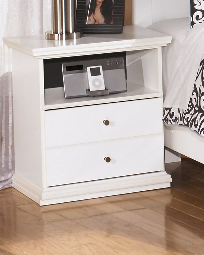 Furniture City - MS - Ashley Furniture - Bostwick Shoals Bedroom - One Drawer Night Stand / White - B139-91