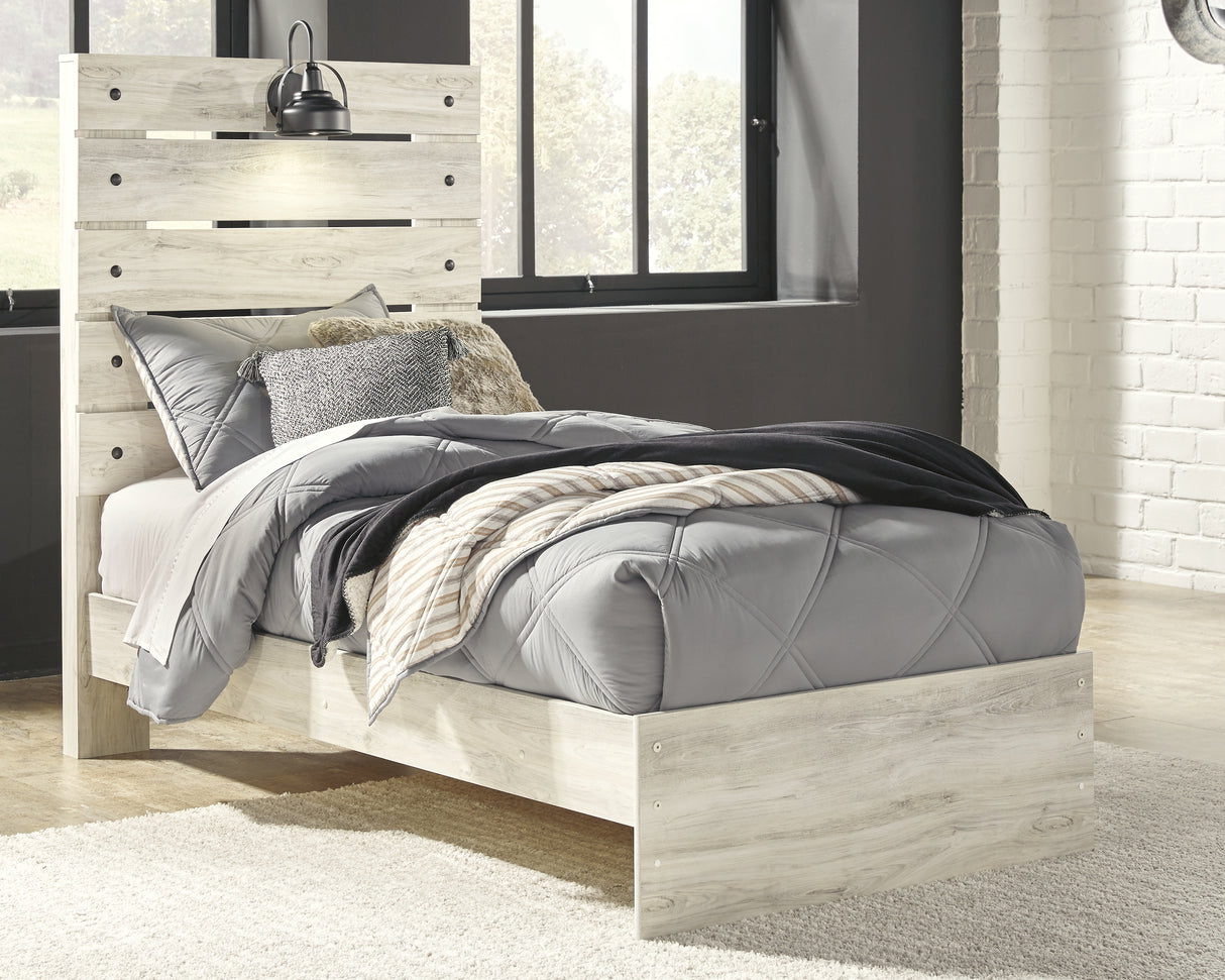 Furniture City - MS - Ashley Furniture - Cambeck Bedroom - Twin Panel Bed / Whitewash - B192B2
