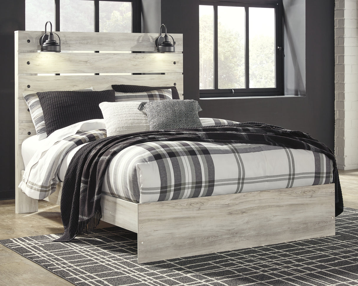 Furniture City - MS - Ashley Furniture - Cambeck Bedroom - Queen Panel Bed / Whitewash - B192B4
