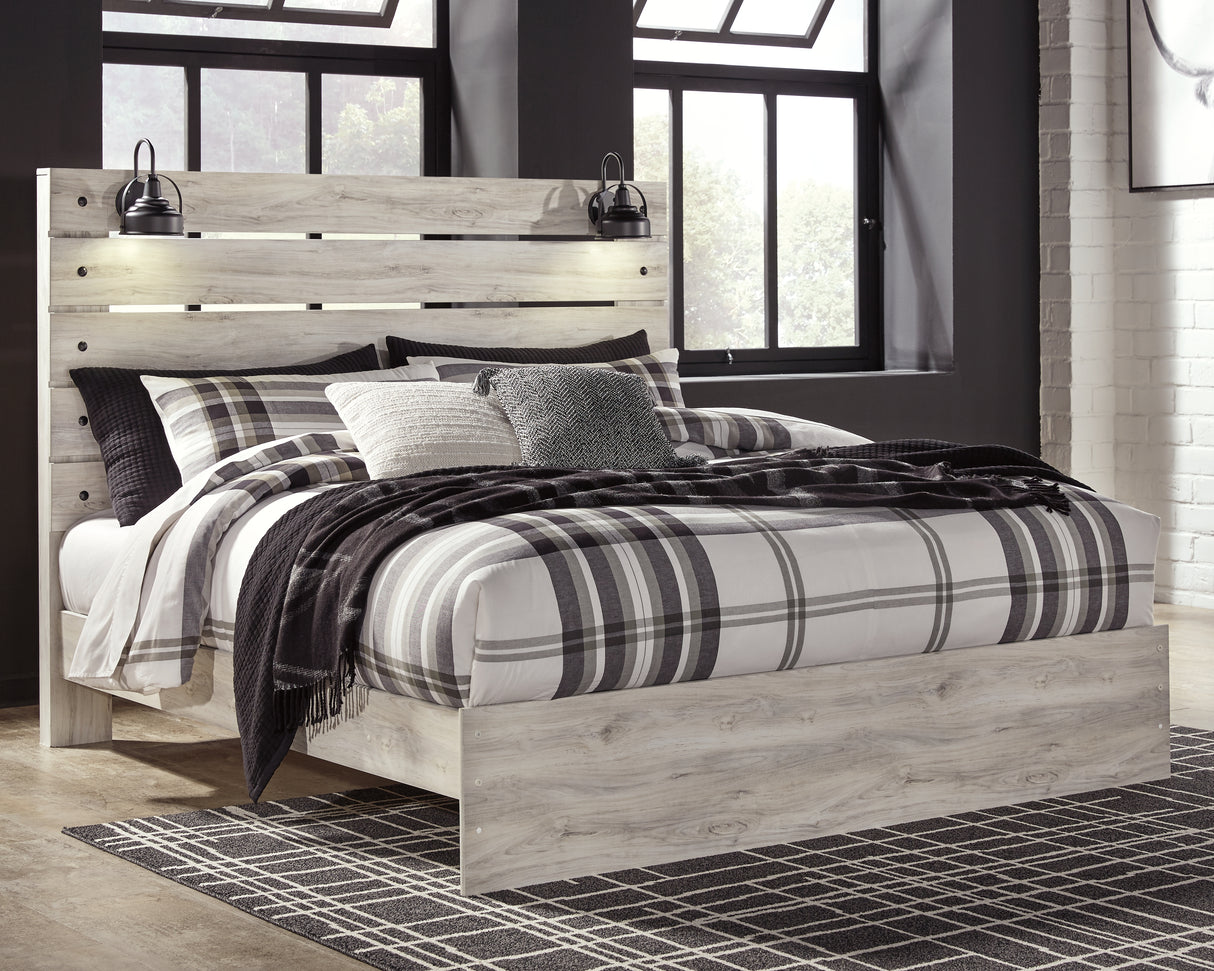 Furniture City - MS - Ashley Furniture - Cambeck Bedroom - King Panel Bed / Whitewash - B192B28