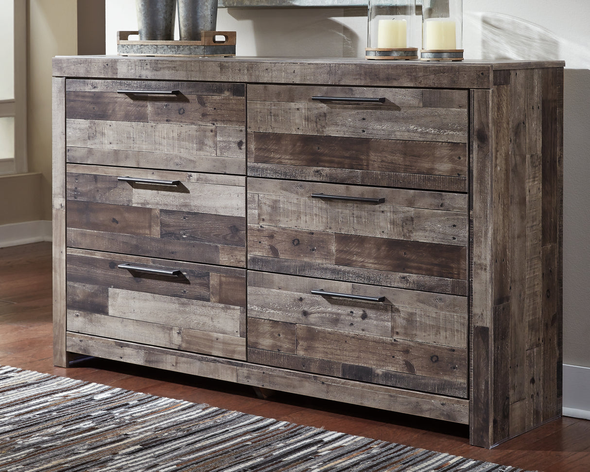 Furniture City - MS - Ashley Furniture - Derekson Bedroom - Six Drawer Dresser / Multi Gray - B200-31