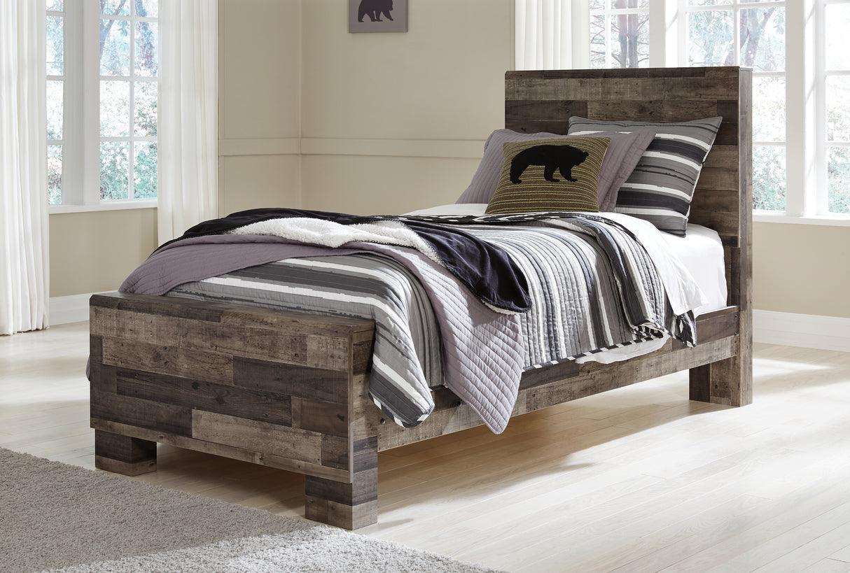 Furniture City - MS - Ashley Furniture - Derekson Bedroom - Twin Panel Bed / Multi Gray - B200B2