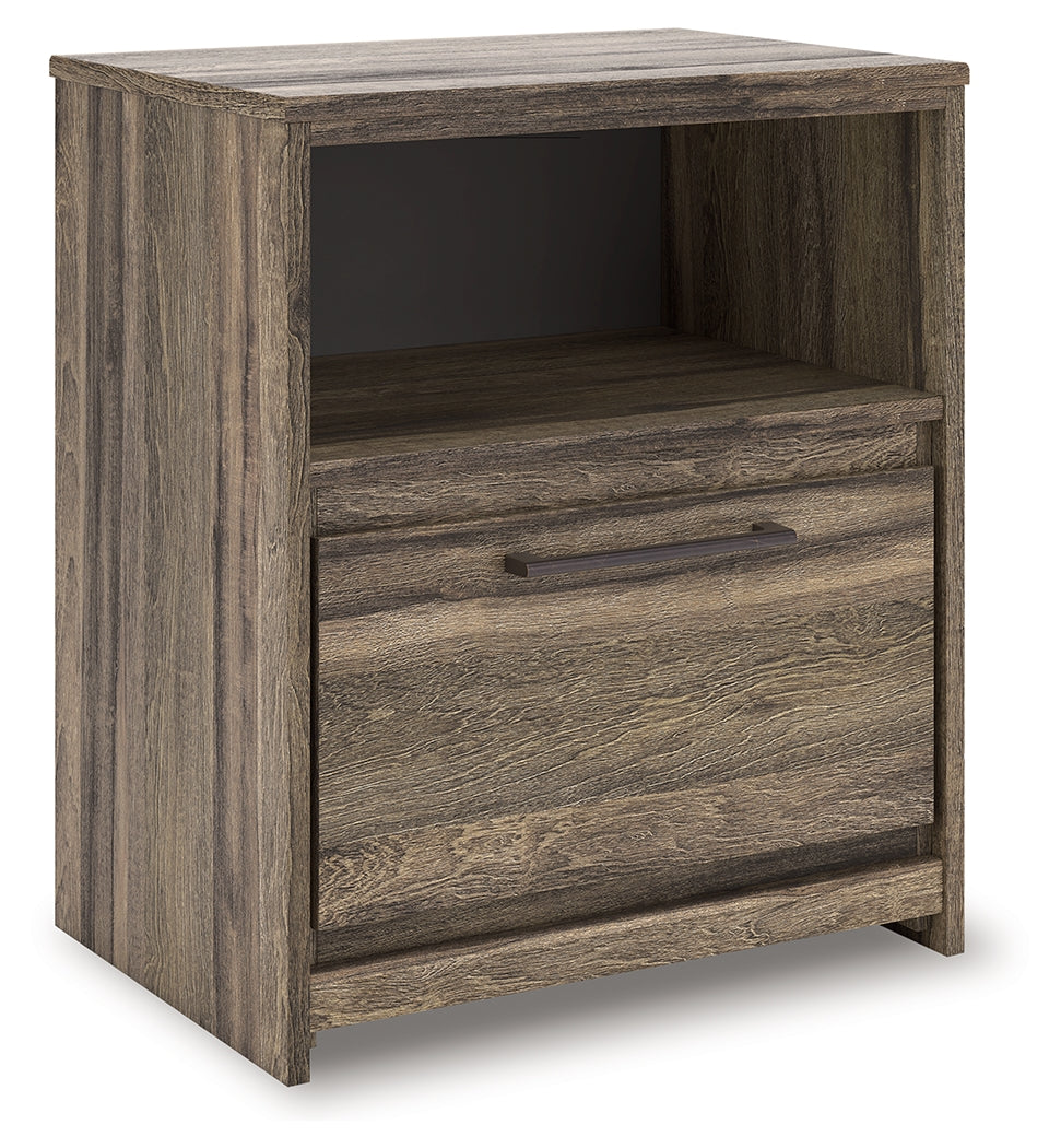 Furniture City - MS - Ashley Furniture - Elbrim Bedroom - One Drawer Night Stand / Brown - PCB2005-91