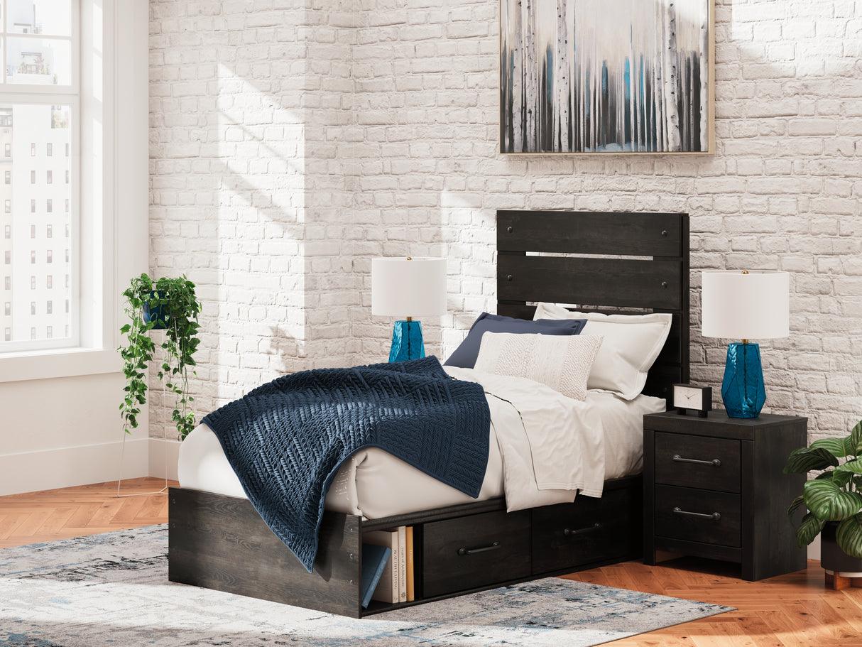 Furniture City - MS - Ashley Furniture - Hollivern Bedroom - King Panel Bed / Dark Gray - PCB2108B8