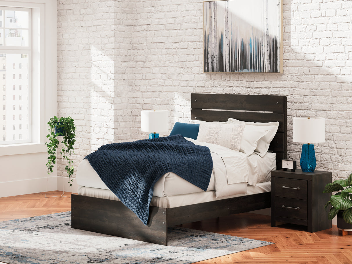 Furniture City - MS - Ashley Furniture - Hollivern Bedroom - Full Panel Bed / Dark Gray - PCB2108B12